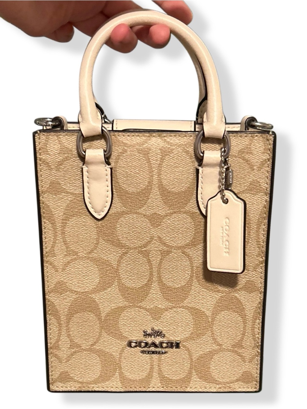 NWOT Coach North South Mini Tote in Signature Canvas CJ494